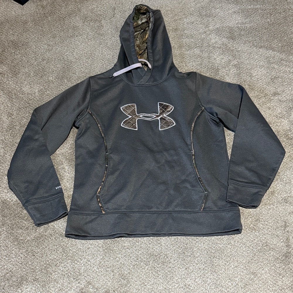 Women’s Under Armour Charcoal Hoodie with Camo Accents